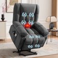 thumbnail image 6 of JMYMRY Power Lift Recliner Chair, Oversize Classic Manual Recliner Chair with Overstuffed Arms and Back, Remote Control Single Sofa,Grey, 6 of 8