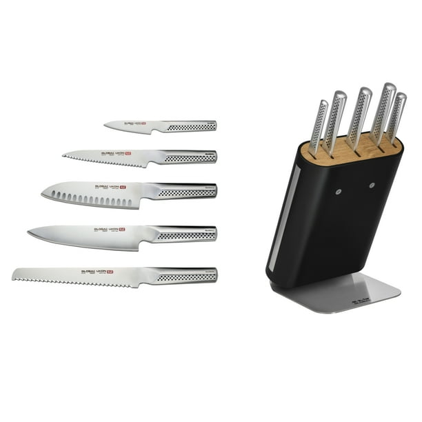 Global Ukon 6-Piece Knife Block Set - Walmart.com - Walmart.com