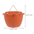 thumbnail image 3 of Red Plastic Hanging Flower Pot for Balcony Garden Yard Decor with Durable Design 1Pc, 3 of 8