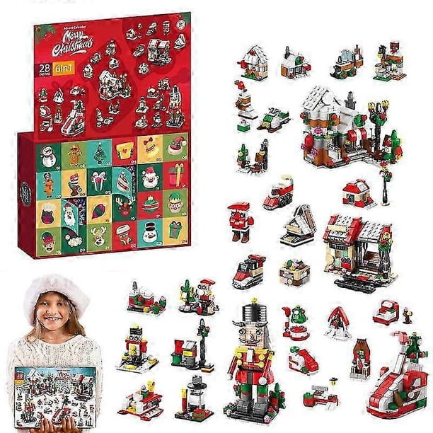 2026 Christmas Advent Calendar 24 Days Countdown To Christmas Surprise Blind Box Gifts Set Building Blocks Toys Gifts For Kids