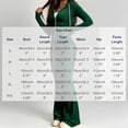 thumbnail image 3 of Edvintorg Women Sets 2 Piece Outfits Athletic Sets Sweatsuit Long Sleeve Hooded Cropped Jacket and Flare Pant Women's Clothes Green Pant, 3 of 6