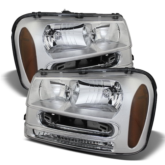 Fits 2002-2009 Chevy Trailblazer Ext Replacement Headlights Headlamps Left Right