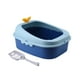 thumbnail image 1 of Inodoro para gatos Bandeja de arena para mascotas con tapa abierta a prueba de salpicaduras para gatos Azul L, 1 of 9
