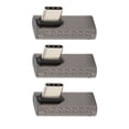 thumbnail image 2 of Adaptador USB C de ángulo recto (3 unidades, hembra a macho, 20 Gbps, 8 K, 60 Hz, curvatura media, tipo C 4.0, para PC y teléfono), 2 of 14