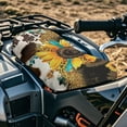 thumbnail image 4 of Renewold Breathable ATV Seat Cover 25.2x10 Inch, UV Resistant & Waterproof Four Wheeler Seat Protector for Summer Heat, Universal Fit Honda/Polaris/Kawasaki, Sunflower Leopard Cow Print, 4 of 7