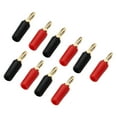 thumbnail image 3 of Banana Plug, Gold Plated Brass 10PCS Easy To Install Speaker Connector  For 2.5mm Panel Socket, 3 of 8