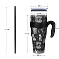thumbnail image 4 of 40oz Tumbler,Halloween Skeleton Fun Pattern Insulated Tumblers with Removable Handle,Stainless Steel Double Vacuum Coffee Tumbler Cup with Straw for Home,Office,Travel,Party, 4 of 5