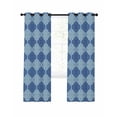 thumbnail image 7 of Blue Geometric Blackout Curtains for Bedroom/Living Room, Retro Morocco Abstract Art Thermal Insulated Kitchen Drapes with Grommets, Light Blocking Window Treatment, 2 Panels 42" x 54", 7 of 7