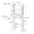 thumbnail image 3 of Over The Toilet Storage Cabinet with Drawer and 2 Shelves,Bathroom Space Saver Storage Rack,Toilet Shelf Organizer,White, 3 of 7
