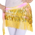 thumbnail image 3 of 2 uds del vientre bor disfraz cadera bufanda para proteger bufanda moneda lentejues cinturón con sastrería Irregur y exterior exterior exterior Hugo Belly Dance Hip Bufanda, 3 of 10