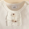 thumbnail image 5 of CAICJ98 Newborn Baby Girl Clothes Ribbed Knit Ruffle Long Sleeve Romper Print Pants for 0 3 6 12 18 Months Girl Fall Winter Outfits, 5 of 8