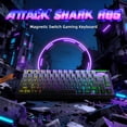 thumbnail image 6 of ATTACK SHARK R85 HE Wired Rapid Trigger Mechanical RGB Gaming Keyboard with Custom Lightbox,8KHz Polling Rate,0.005mm RT Accuracy,0.08MS Latency,Hall Effect,Magnetic Switch,Driver for PC, 6 of 8