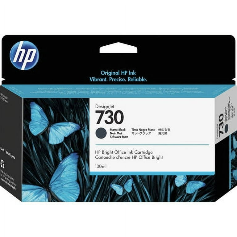 HP 730 130-mL Matte Black DesignJet Ink Cartridge (P2V65A