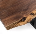 thumbnail image 4 of Benjara Cid Xue 102" Dining Bench- Brown Live Edge Rectangular Top- Black Metal, 4 of 8