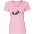 thumbnail image 3 of Inktastic Seattle Skyline Women's V-Neck T-Shirt, 3 of 5