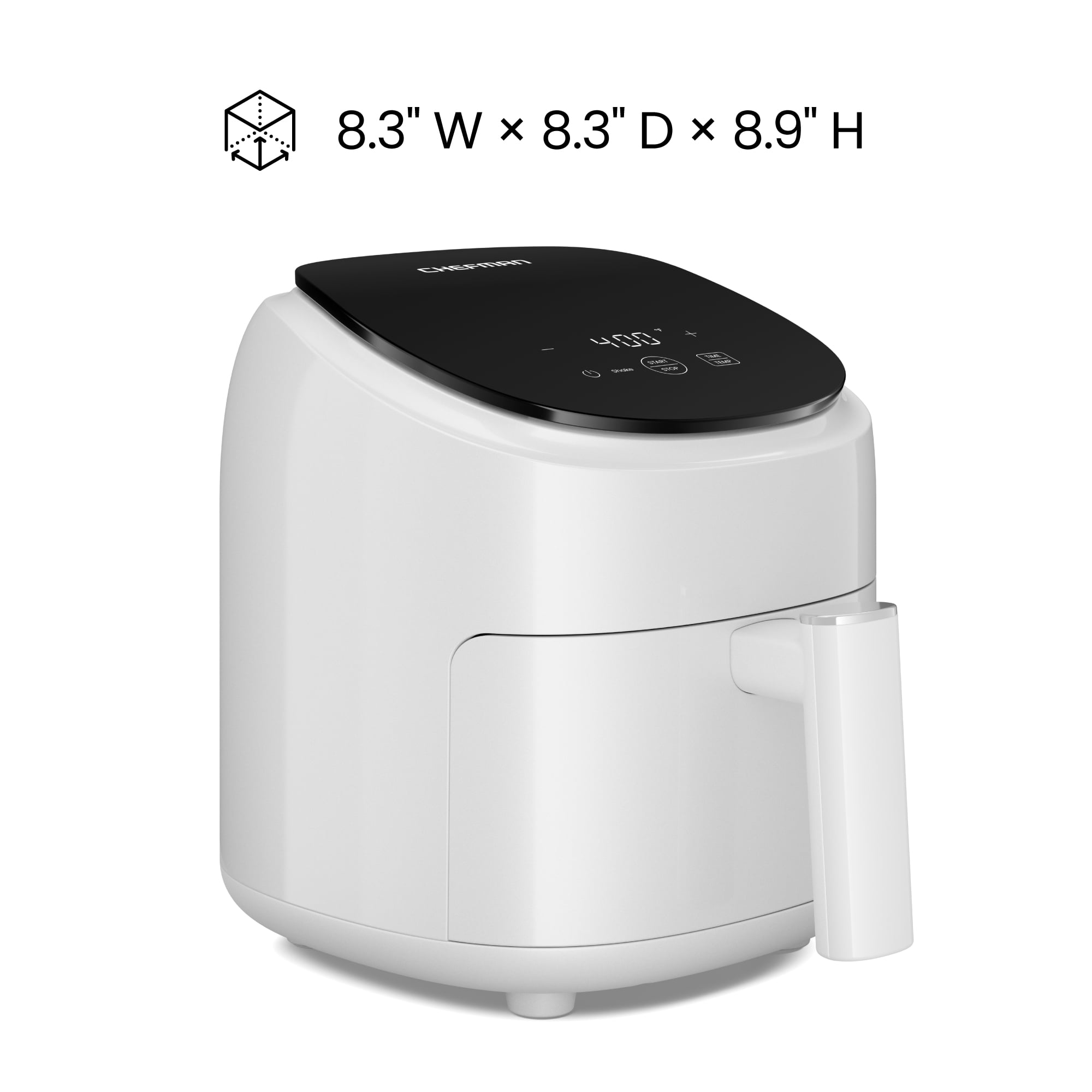 Chefman TurboFry 2-Quart Digital Air Fryer, Compact Design for Quick Meals, Dishwasher-Safe – White