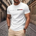 thumbnail image 1 of Tops para hombre, blusas y camisas de manga corta con cuello redondo para hombre, camisetas deportivas informales con estampado de manga corta y cuello redondo para hombre, blusas de poliéster para ho, 1 of 9