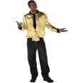 thumbnail image 2 of Amscan Hip Hop Harem Pants for Men, Halloween Costume Accessory, Shiny Metallic Gold, Small/Medium, 2 of 2