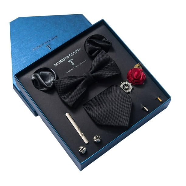 Set de la corbata de hombres set de la caja de regalo de la moda del novio de la boda del novio de la reunión del novio Estilo a