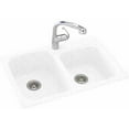 Swan KSDB3322010 33" x 22" Swanstone DoubleBasin Dual Mount Kitchen
