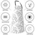 thumbnail image 6 of Bingfone Hand Drawn Snake Apron Gifts For Men, Women Professional Grade Chef Apron for Kitchen,BBQ & Grill, 6 of 8