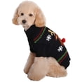 thumbnail image 2 of Kmbangi Pull de Noël pour Chien Motif Renne Flocon de Neige Col Roulé Tricoté, 2 of 7