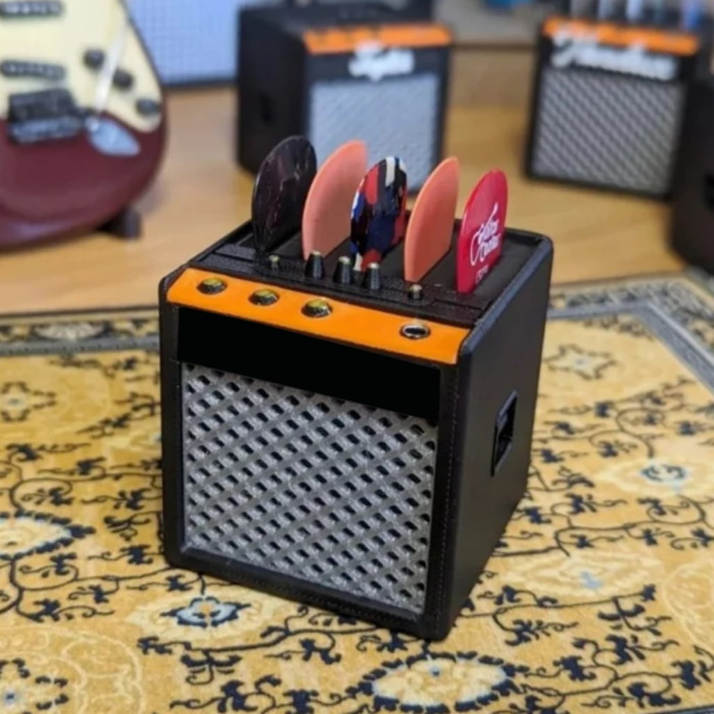 Oasiva Portable Guitar Pick Holder Light Weight Speaker Shape Guitar Plectrums Cases