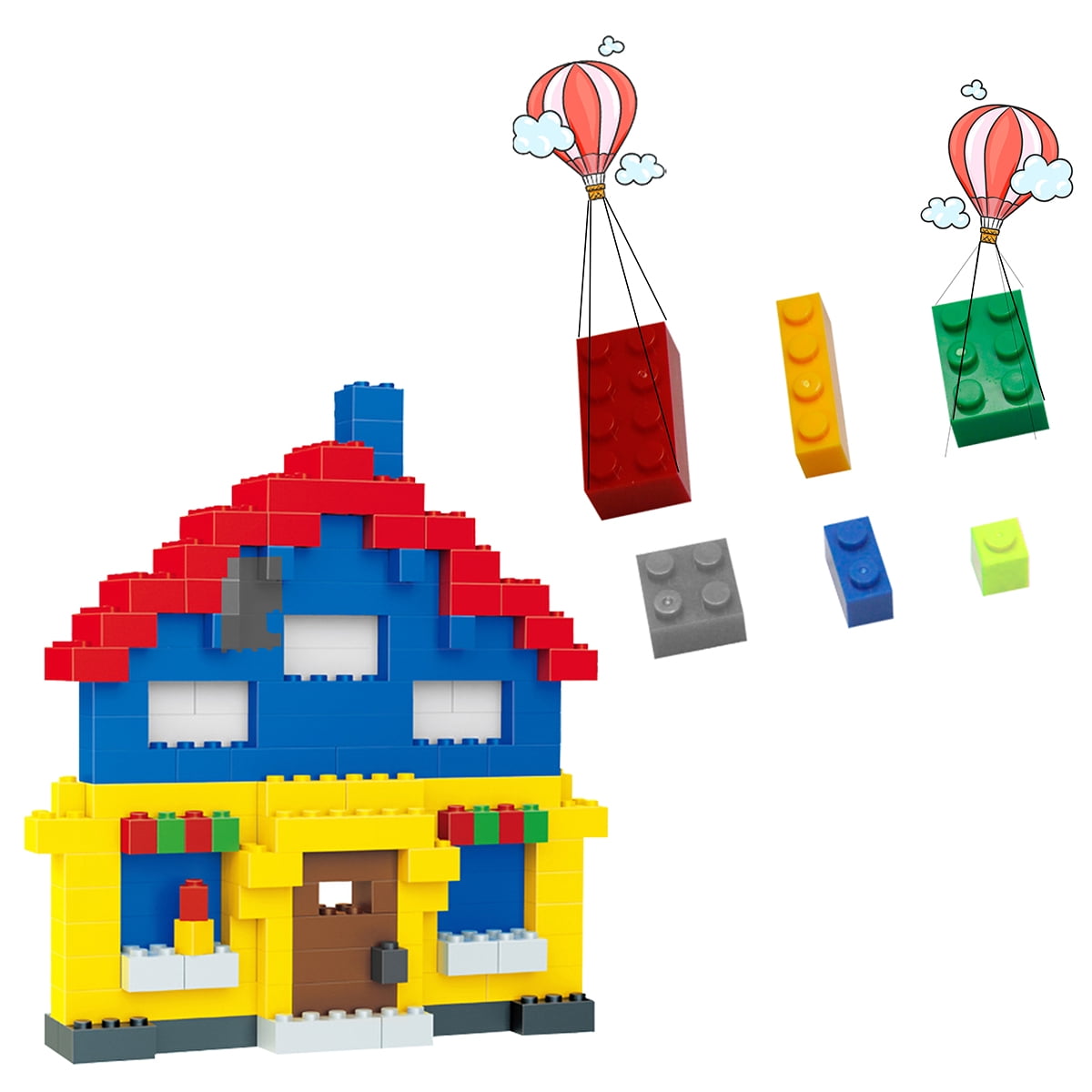 PicassoTiles 1750PCS Building Block Tiles, Creative Shapes to Build Houses, Numbers, Animals & More, STEM Educational Toy for Kids Boys & Girls 3+
