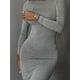 thumbnail image 5 of Vestido ajustado elegante de verano de manga larga y cuello redondo para mujer, 5 of 5