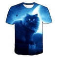 thumbnail image 1 of Niñas Animal gato camiseta niños nuevo Kawaii 2023 verano divertido dibujos animados camiseta para niños niñas chico ropa Unisex manga corta 4T Gao Jinjia LED, 1 of 2