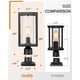 thumbnail image 2 of Farol de poste para exteriores Beionxii 51 cm, aluminio negro, 110 V, 2 of 8