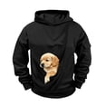 thumbnail image 5 of Pet Pouch Hoodie for Kids 5-15 Years Solid Kangaroo Pouch Hoodies Boys Carrier Animal Holder Long Sleeve Pullover, 5 of 10