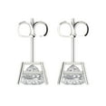 thumbnail image 4 of Clara Pucci 4Ct Synthetic Moissanite Princess Cut VVS1 Push Back Stud 18k Solid hypoallergenic Gold Designer Earrings For April, 4 of 7