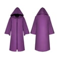 thumbnail image 2 of Hooded Cloak Unisex Role Long Cloak Gothic Costumes Outwear Solid Medieval Cloak Party Prop, 2 of 7
