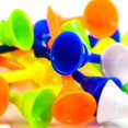 thumbnail image 3 of Plastic Golf Tees Cup Mixed Color 3 1/4 Inch 83mm Long Unbreakable Value 50 Pcs, Step Down Tee Durable Tool Accessory For Men Women Kid, 3 of 5