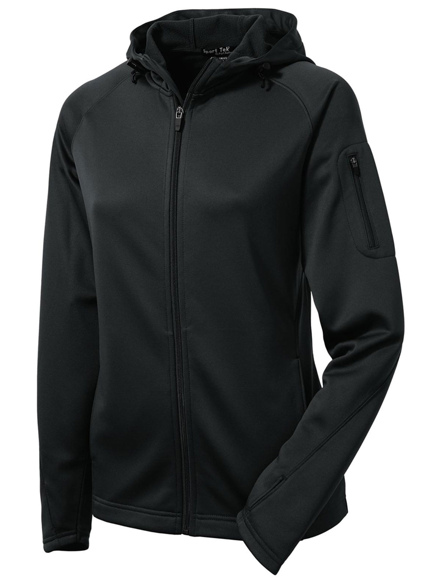 SportTek SportTek Women's Drawcord Fleece FullZip Hooded Jacket