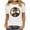 A30 White, variant on Womens Jack-o'-lantern Face Halloween T-Shirt Funny Pumpkin Graphic Print Crew Neck Short Sleeve Soft Cotton Casual holiday Outfit