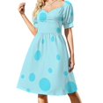 thumbnail image 2 of Vestido de manga corta bluesbubbles, atuendo para festival, ropa de mujer, vestido de fiesta, vestido, 2 of 7