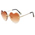 thumbnail image 1 of Creative Rimless Sunglasses Anti-UV Sunglasses Heart Design Delicate Eyewear Glasse Photo Prop Dress Up Accessories, 1 of 7