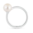 thumbnail image 3 of ANGARA Freshwater Cultured Pearl Spiral Wrap Ring in 14K White Gold for Women | June Birthstone, Birthday, Anniversary, Jewelry Gift for Women | Pearl Ring, 3 of 8