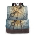 thumbnail image 1 of Balery Vintage Compass Mochila de Cuero para Mujeres, Gran Capacidad, Bolsa de Viaje Multifuncional, Mochila de Cuero y Bolsa de Hombro para Mujeres, 1 of 4