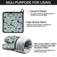 thumbnail image 7 of Black Corgi Kitchen Oven Mitt and Pot Holder Sets 2 Pcs for Baking, Cooking and Grilling, Heat Resistant Up To 392 °F, 7 of 7