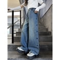 thumbnail image 6 of KAUOD Girls Baggy Jeans Distressed Boyfriend Jeans for Teen Girls Wide Leg Denim Pants High Waist Baggy Pants Streetwear, 6 of 8