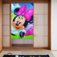 thumbnail image 1 of Cortina de puerta semiopaca con patrón de patchwork de dos piezas de Minnie Mouse, cortinas opacas decorativas para dormitorio, sala de estar, decoración de habitación de niños, 34 x 56 pulgadas,, 1 of 7