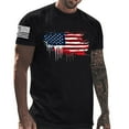 thumbnail image 2 of UVEASISHA American Flag Tshirts for Men Short Sleeve 4th of July Patriotic T-Shirts Breathable Quick Dry Workout Tee Tops Black L, 2 of 5