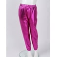 thumbnail image 2 of Miaeowve Kids Shiny Metallic Hip Hop Dance Pants for Boys Girls Pull-on Trousers 70s Party Disco Dancewear Rose 14, 2 of 7