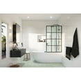 thumbnail image 3 of Glass Warehouse  58.25" x 34" French Monture Noir - Single Fixed Bath Panel, 3 of 5