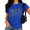 Blue, variant on Cozymy Halloween Dancing Skeletons Retro Graphic Tee Women's Short Sleeve Crew Neck Top