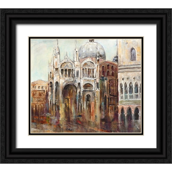 Shaw, Jennifer 13x12 Black Ornate Wood Framed with Double Matting Museum Art Print Titled - When She Dreams