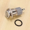 thumbnail image 4 of 6X 12V 16mm Car LED Light Momentary Horn Button Metal Switch Push Button Blue, 4 of 6